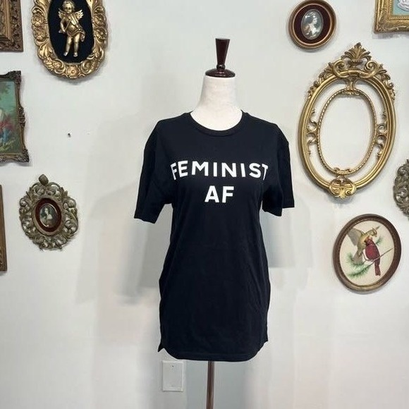 Jonathan Simkhai Tops - Jonathan Simkhai "Feminist AF" Pima Cotton Tee in Black - Size XS